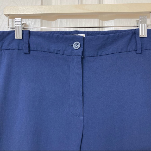 Michael Kors Navy Blue Mid Rise Ankle Pants 18W Preppy Office Career Work Dressy - Picture 3 of 11
